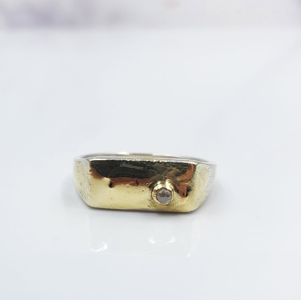 Fused Gold Rectangle Signet