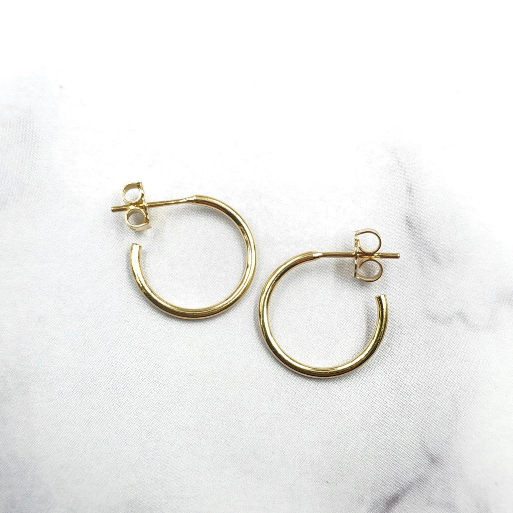 Gold Filled Wire Post Hoops