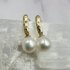 Fells Diamond & Pearl Earrings