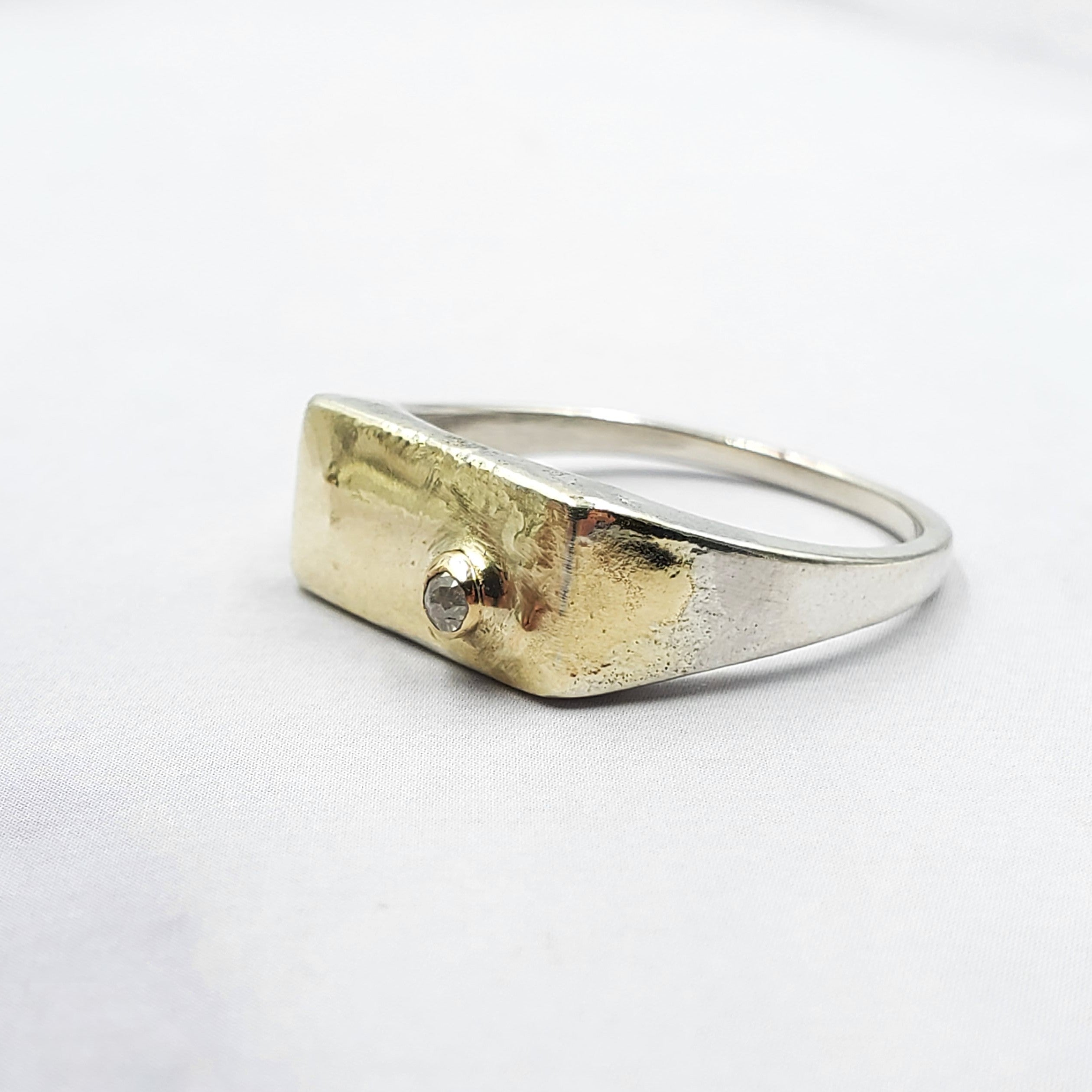 Fused Gold Rectangle Signet