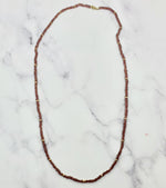 Garnet & Gold Filled Beaded Necklace