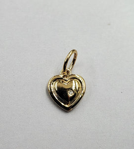 Diamond Set Heart Charm