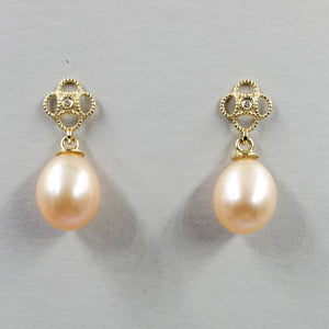 Blush Pearl Filagree Earrings