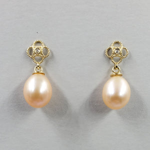 Blush Pearl Filagree Earrings