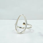 Organic Oval & Champagne Diamond Ring