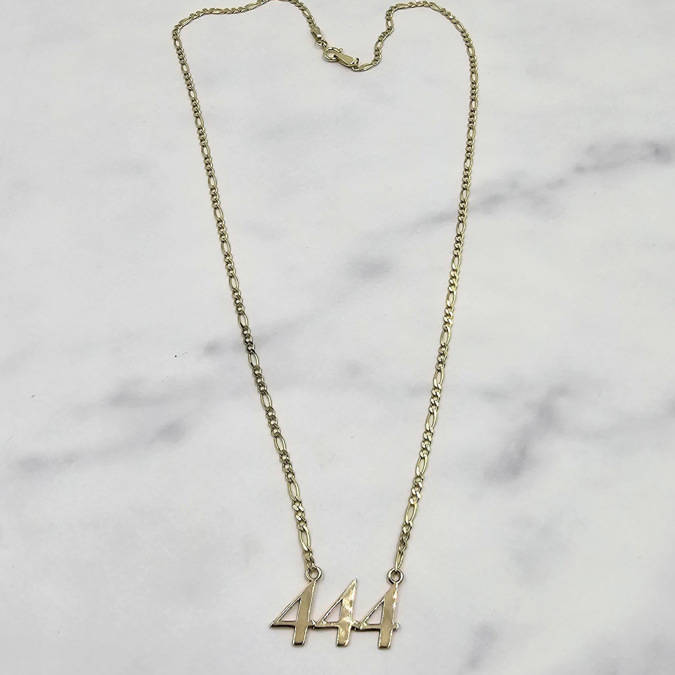 14k 444 Angel Number Necklace