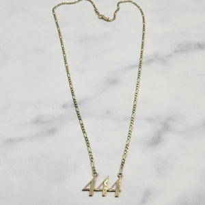 14k 444 Angel Number Necklace