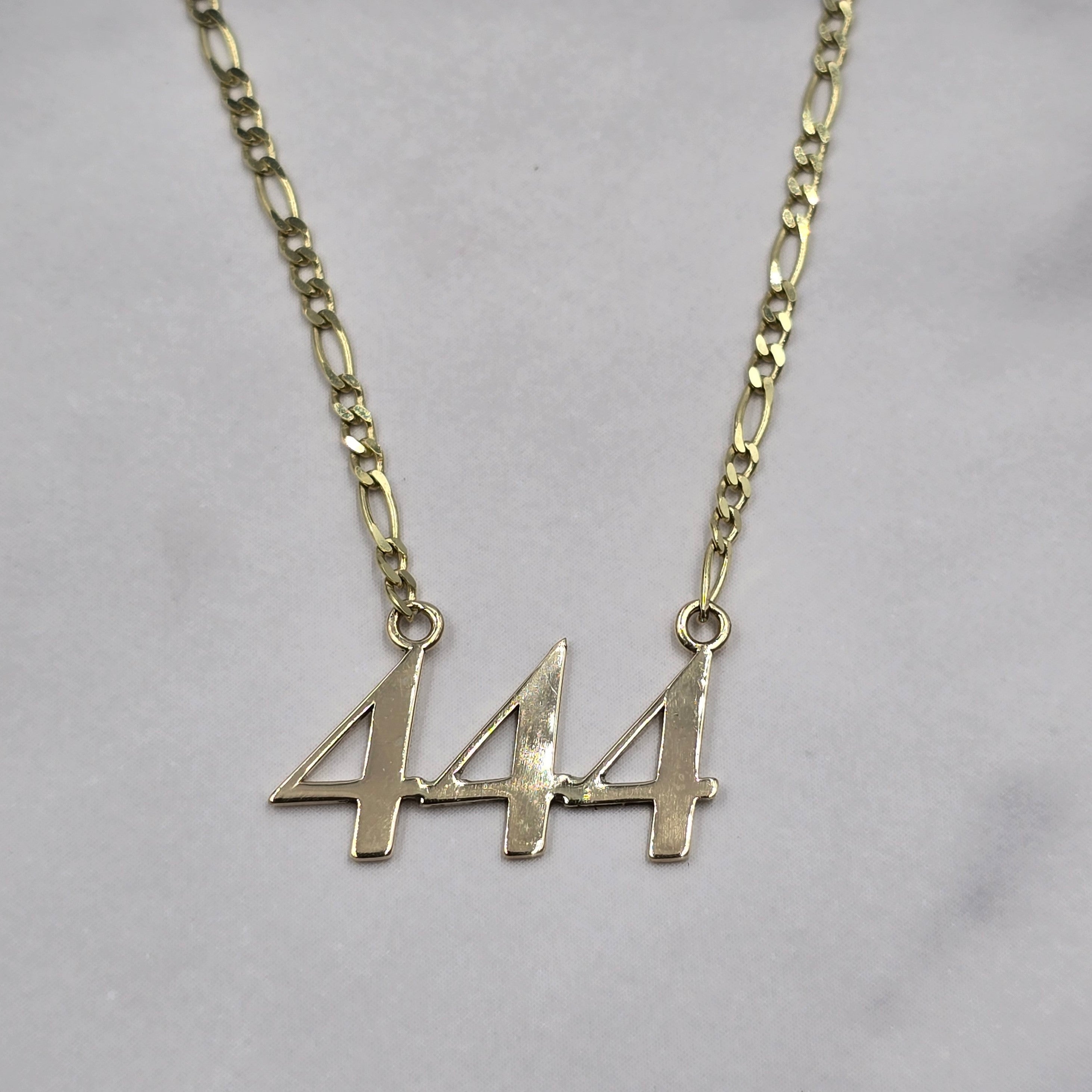 14k 444 Angel Number Necklace