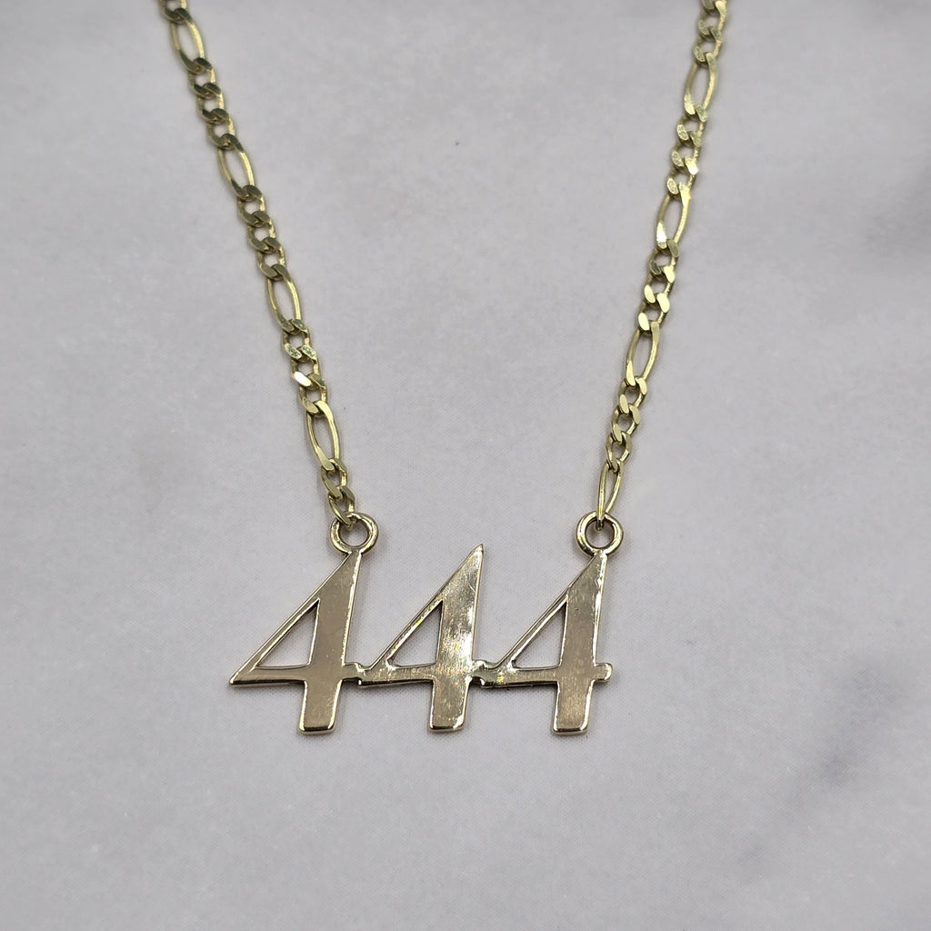 14k 444 Angel Number Necklace