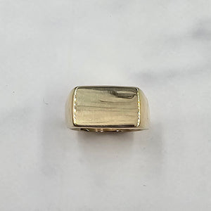 14k Rectangle Signet Ring