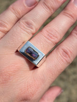 Sterling & 14k Boulder Opal Signet Ring