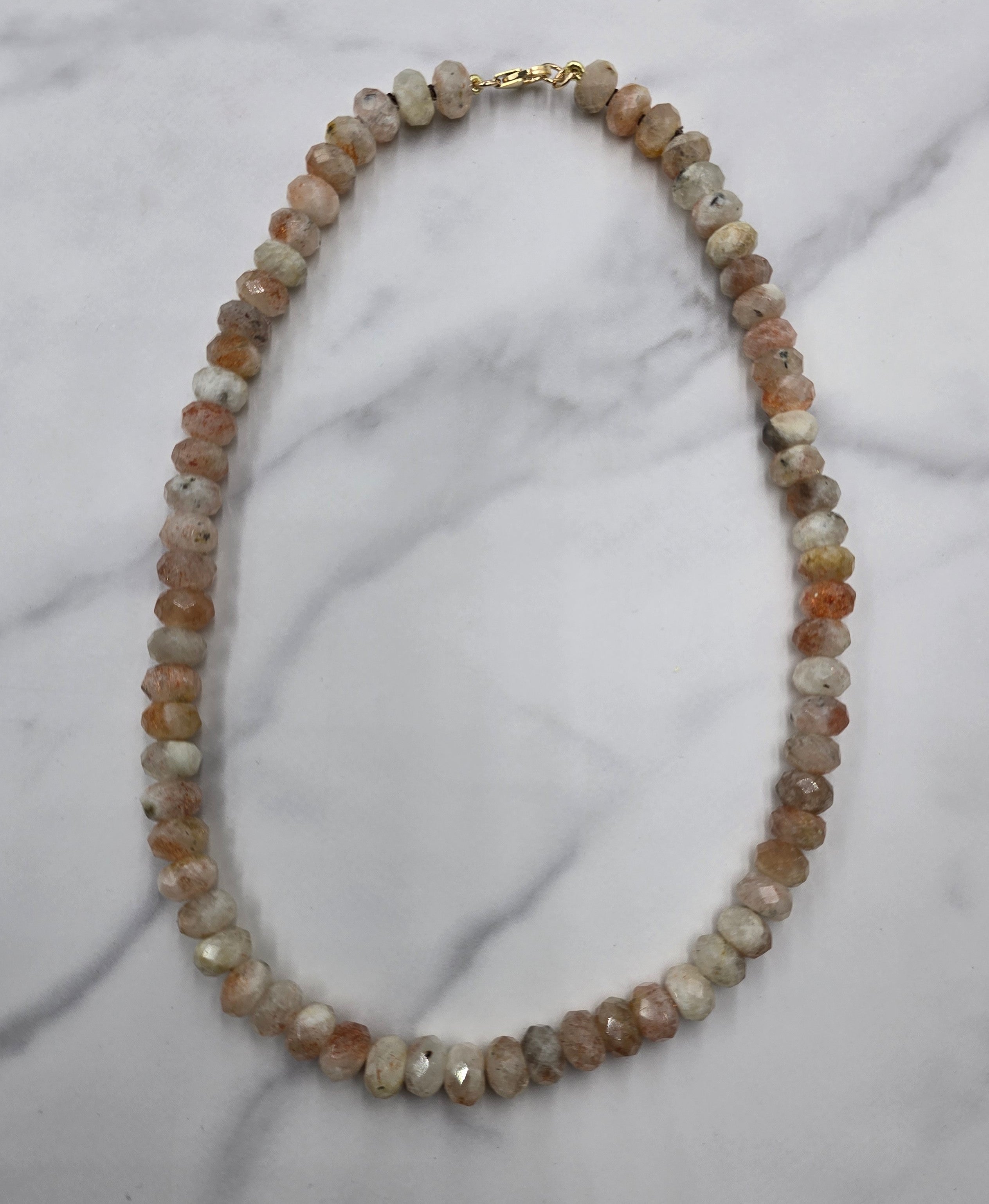 Sunstone Beaded Necklace