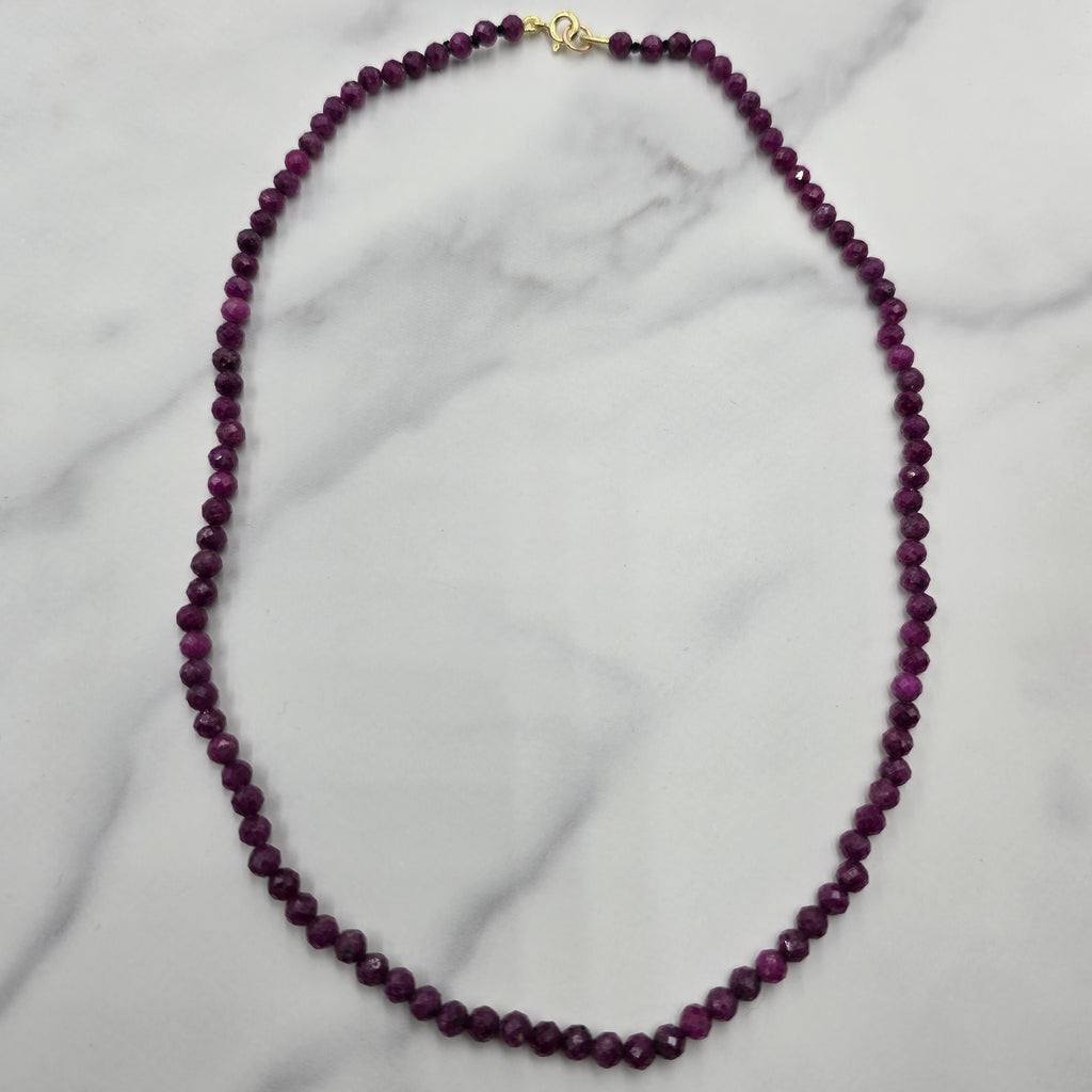 Ruby Beaded Necklace