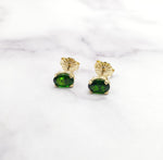 14k Chrome Diopside Studs