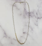 18" Mixed Metals Skinny Oval Chain