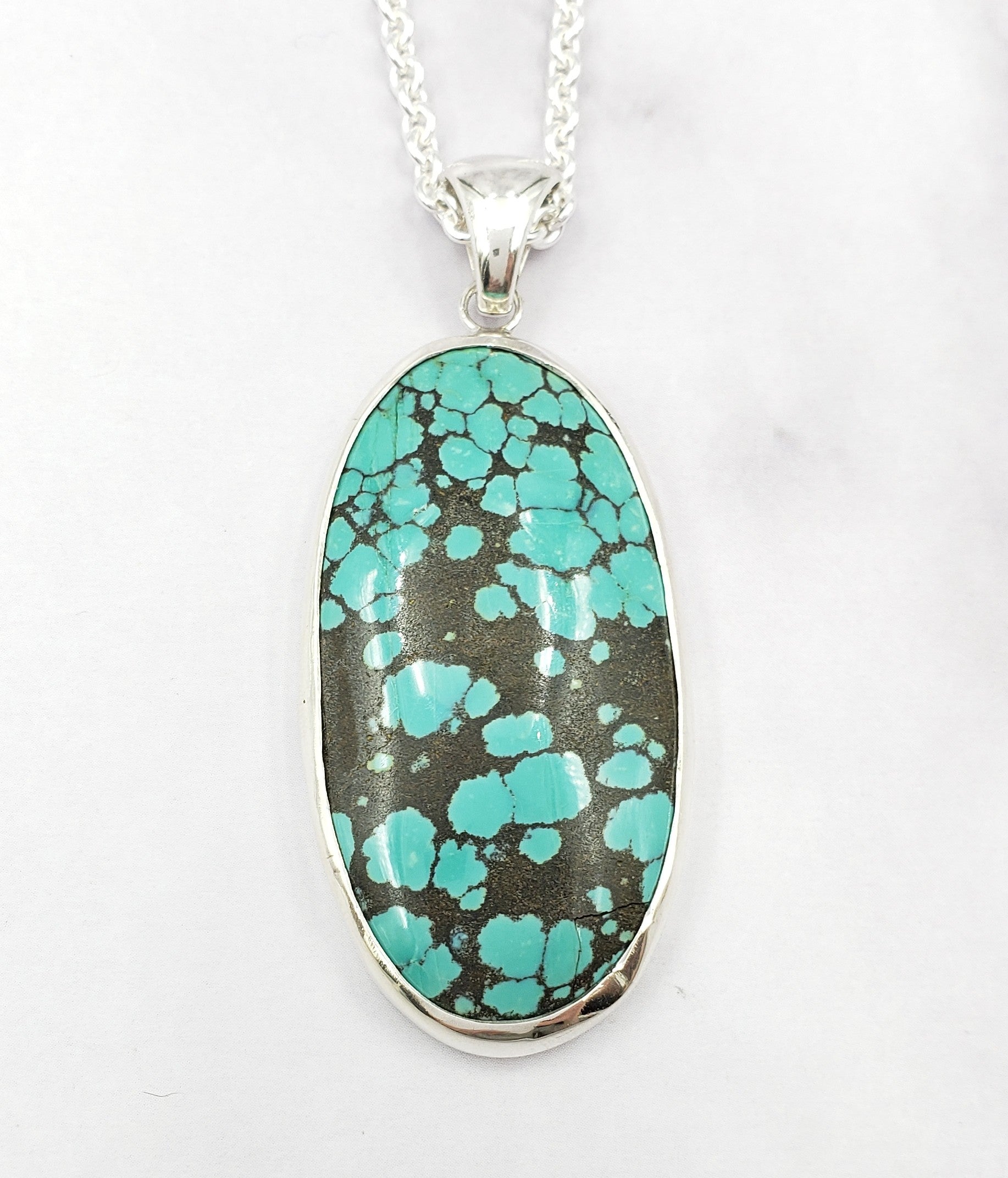 American Turquoise Oval Necklace