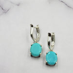 Oval Turquoise Hoops