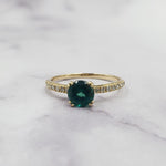 Teal Green Topaz Ring