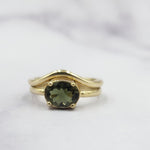 Oval Olive Tourmaline Ring