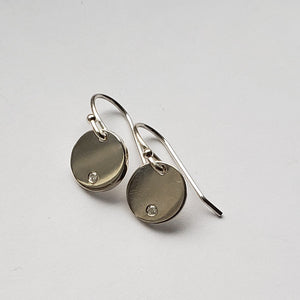 Diamond Disc Earrings