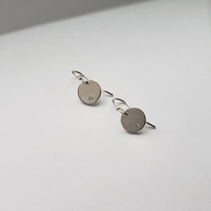 Diamond Disc Earrings