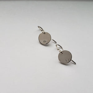 Diamond Disc Earrings