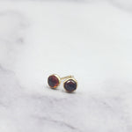Rose Cut Garnet Studs
