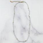 Moonstone & Gold Filled Beaded Necklace