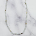 Moonstone & Gold Filled Beaded Necklace