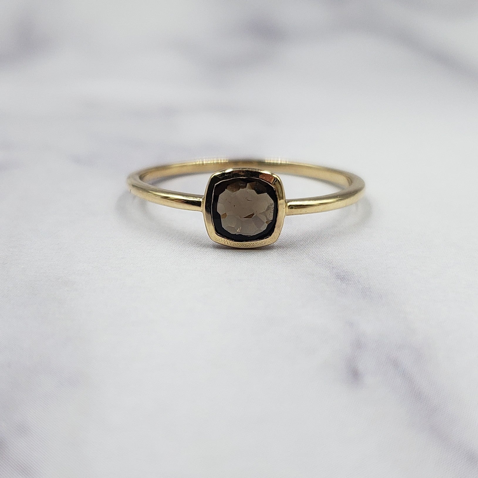 14k Smoky Quartz Ring