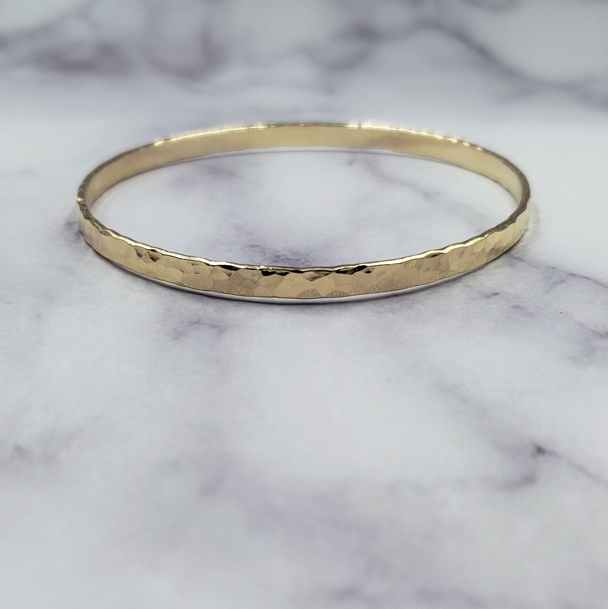 Gold Filled Hammered Bangle