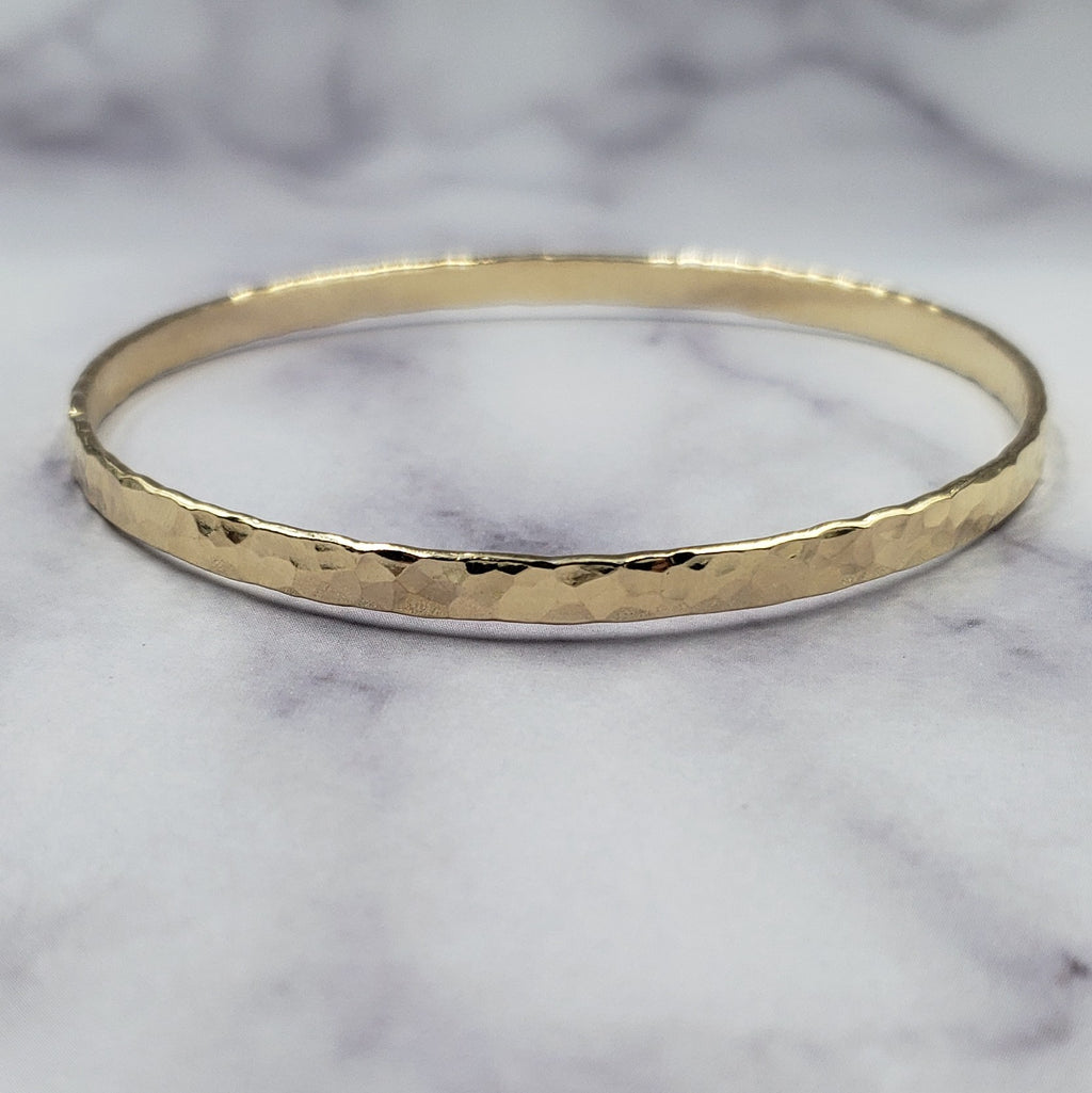 Gold Filled Hammered Bangle