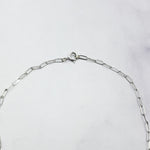 14k White Gold Paperclip Chain Necklace