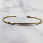 Gold Filled Hammered Skinny Cuff