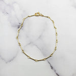 Gold Filled Bar & Link Chain Bracelet