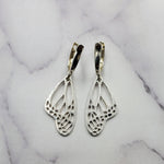 Sterling Monarch Wing Earrings