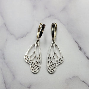 Sterling Monarch Wing Earrings