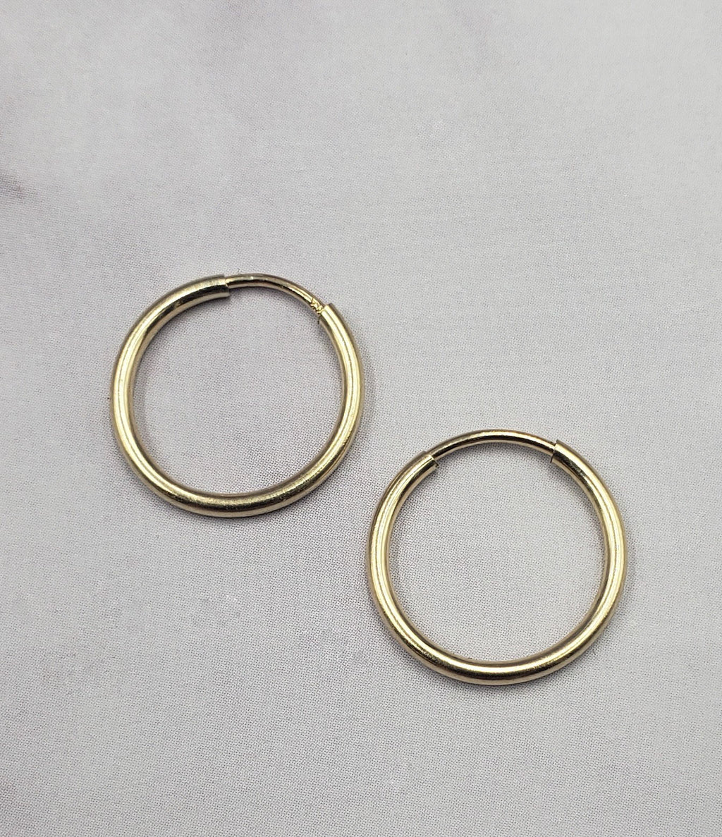 14k Petite Endless Hoops